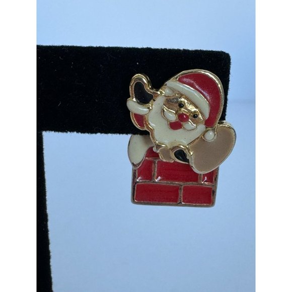 AIM Christmas Earrings Santa Chimney with Presents Bag Holidays Fashion Jewelry - Picture 5 of 8